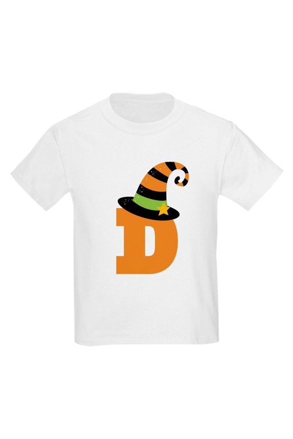 - Halloween Letter D Witch Monogram Kids Light T Shi - Light Classic Kids Graphic, Short Sleeve T-Shirt, Sizes XS-XL