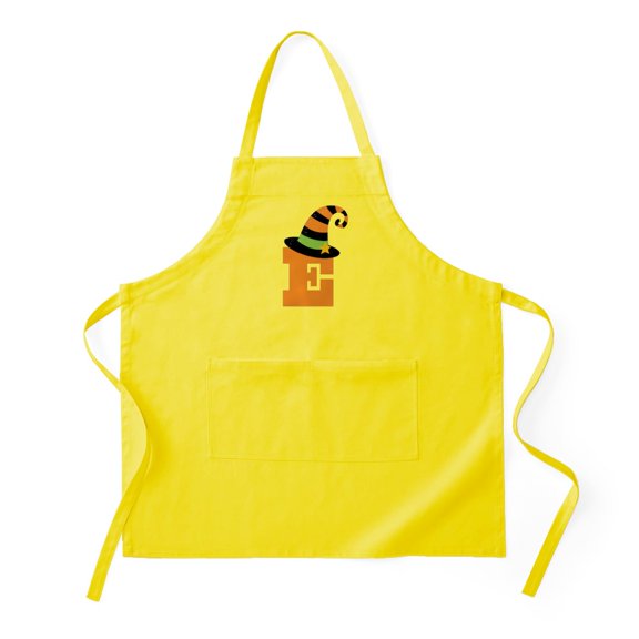 CafePress - Halloween Letter E Witch Monogram - Kitchen Apron with Pockets, Grilling Apron, Baking Apron