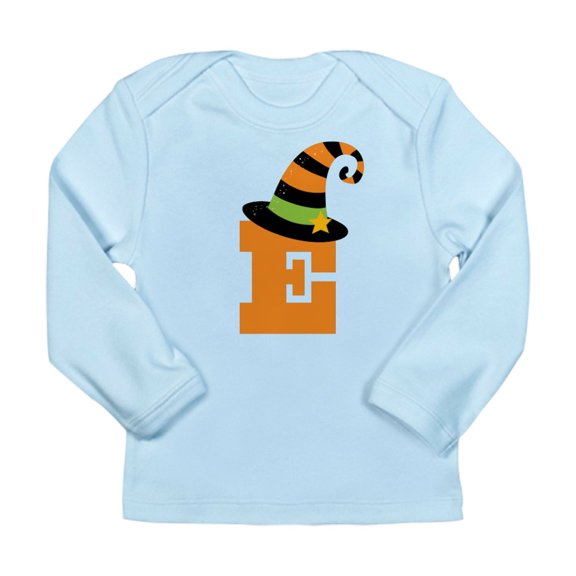 CafePress - Halloween Letter E Witch Monogram Long Sleeve Infa - Long Sleeve Infant T-Shirt