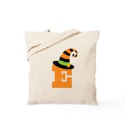 CafePress - Halloween Letter E Witch Monogram Tote Bag - Unisex Canvas Tote Bag, Beige, 1-Piece