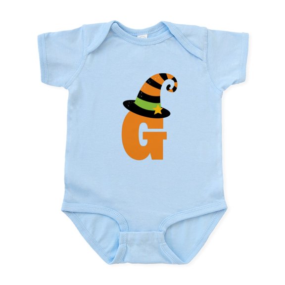 CafePress - Halloween Letter G Witch Monogram Infant Bodysuit - Baby Light Bodysuit, Size Newborn - 24 Months