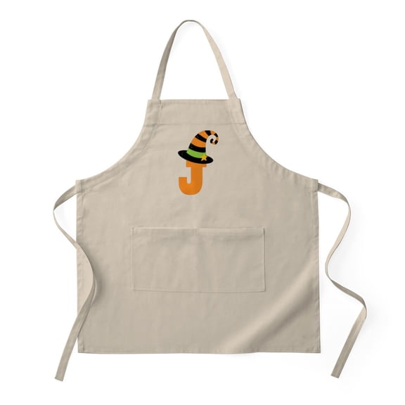 CafePress - Halloween Letter J Witch Monogram - Kitchen Apron with Pockets, Grilling Apron, Baking Apron
