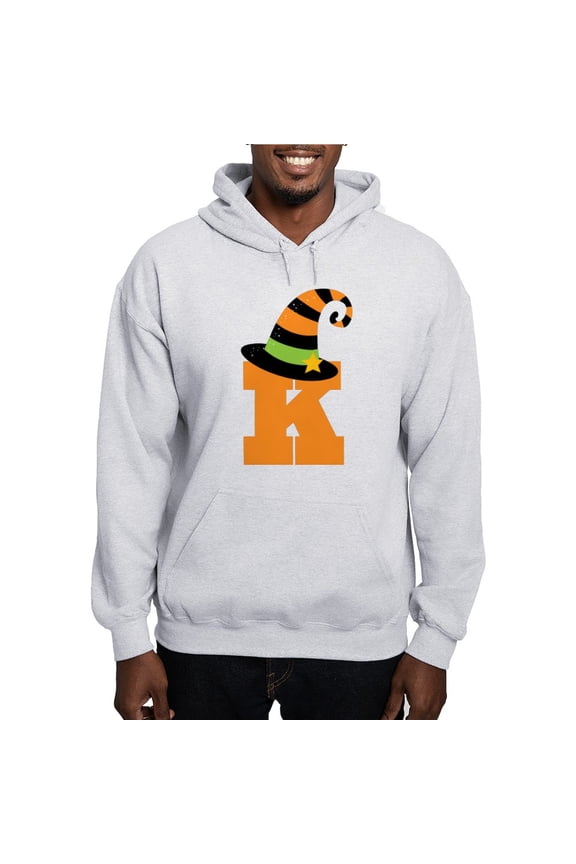 - Halloween Letter K Witch Monogram Hooded Sweatshir - Pullover Hoodie, Hooded Sweatshirt