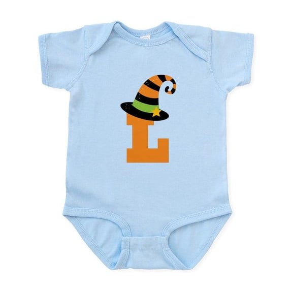 CafePress - Halloween Letter L Witch Monogram Infant Bodysuit - Baby Light Bodysuit, Size Newborn - 24 Months
