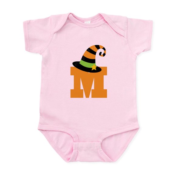 CafePress - Halloween Letter M Witch Monogram Infant Bodysuit - Baby Light Bodysuit, Size Newborn - 24 Months