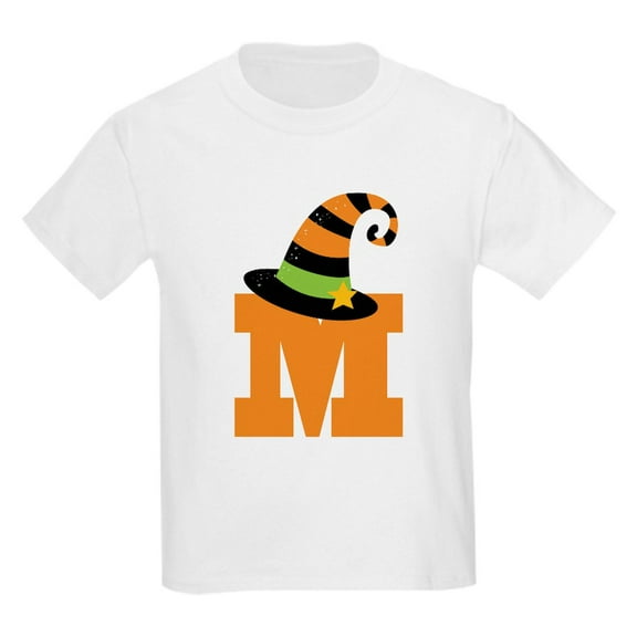 CafePress - Halloween Letter M Witch Monogram Kids Light T Shi - Light Classic Kids Graphic, Short Sleeve T-Shirt, Sizes XS-XL