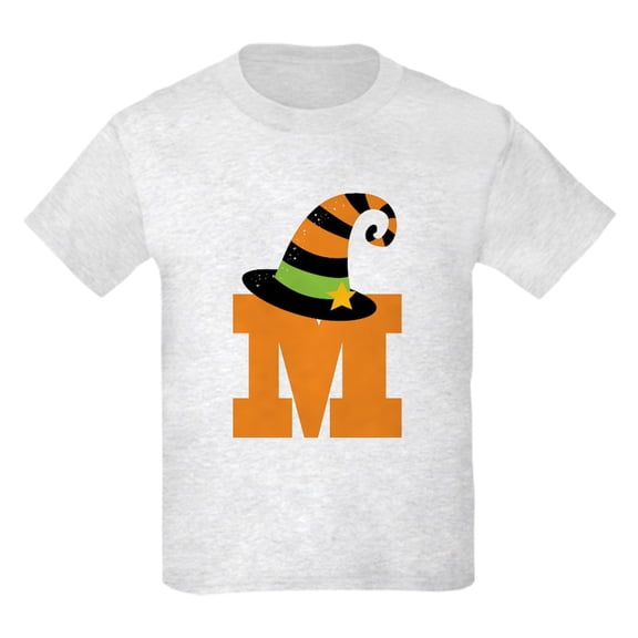 CafePress - Halloween Letter M Witch Monogram Kids Light T Shi - Light Classic Kids Graphic, Short Sleeve T-Shirt, Sizes XS-XL