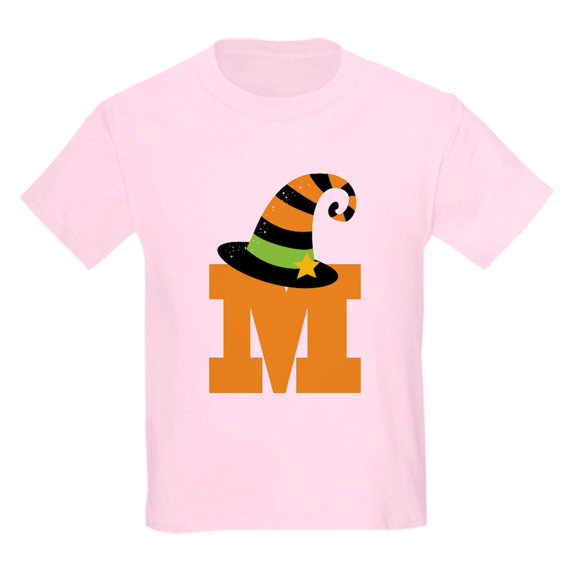 CafePress - Halloween Letter M Witch Monogram Kids Light T Shi - Light Classic Kids Graphic, Short Sleeve T-Shirt, Sizes XS-XL