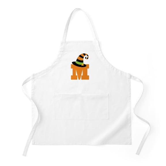 CafePress - Halloween Letter M Witch Monogram - Kitchen Apron with Pockets, Grilling Apron, Baking Apron