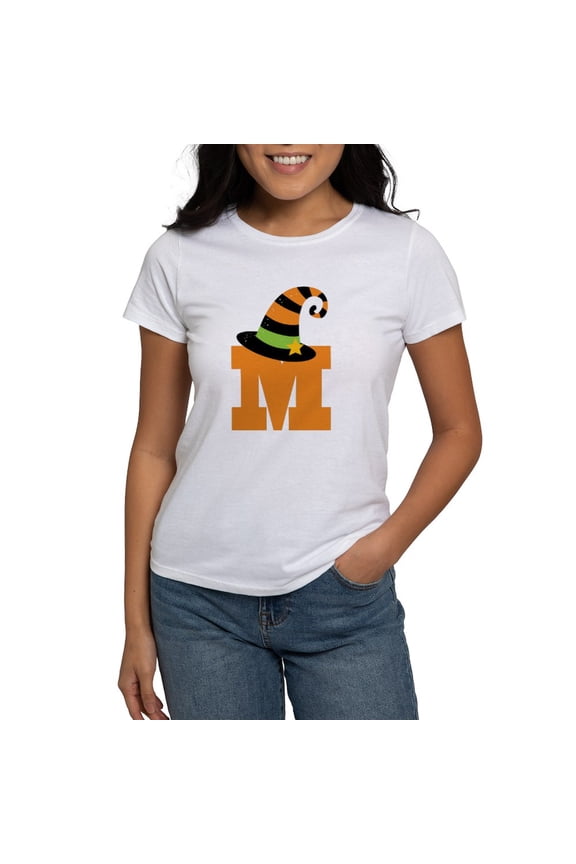 - Halloween Letter M Witch Monogram Women's T Shirt - Women's Classic T-Shirt