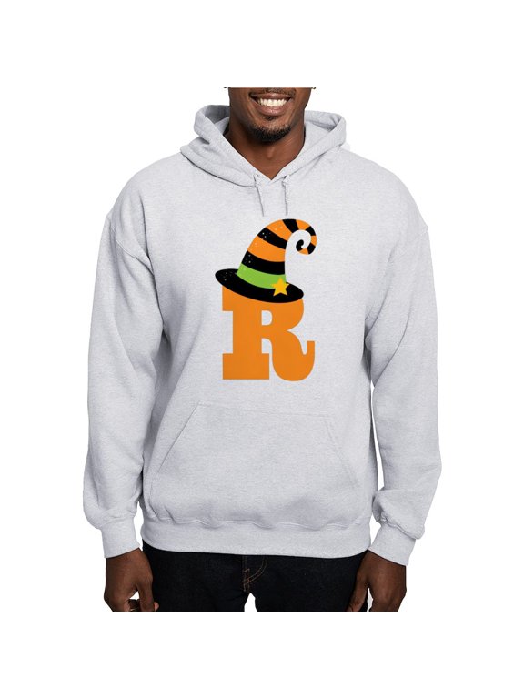- Halloween Letter R Witch Monogram Hooded Sweatshir - Pullover Hoodie, Hooded Sweatshirt