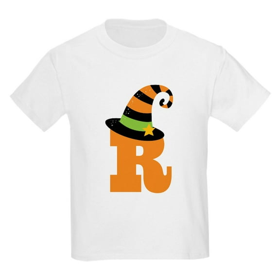 CafePress - Halloween Letter R Witch Monogram Kids Light T Shi - Light Classic Kids Graphic, Short Sleeve T-Shirt, Sizes XS-XL