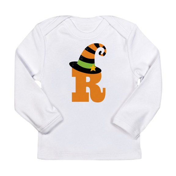CafePress - Halloween Letter R Witch Monogram Long Sleeve Infa - Long Sleeve Infant T-Shirt