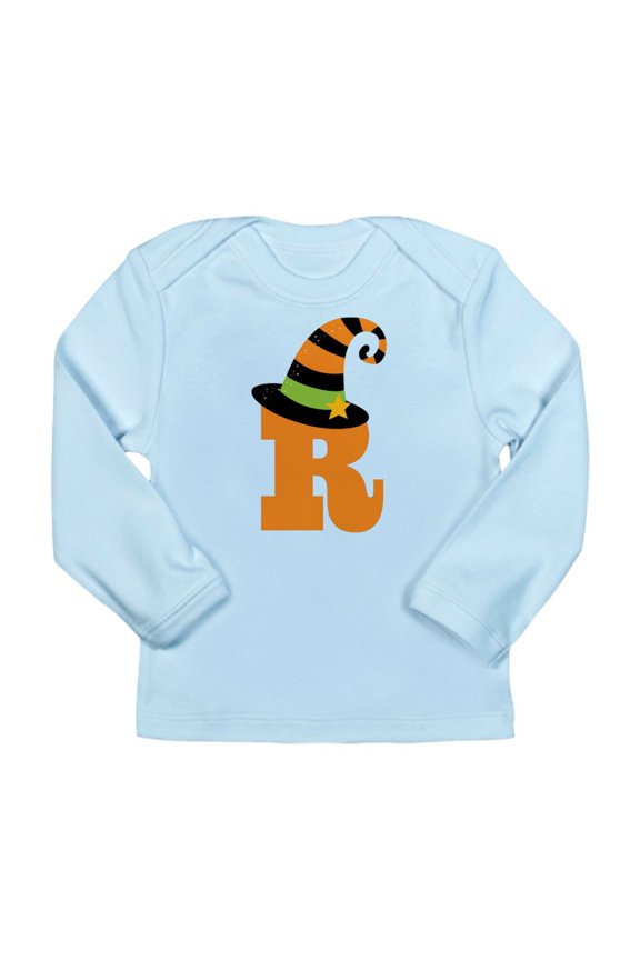 - Halloween Letter R Witch Monogram Long Sleeve Infa - Long Sleeve Infant T-Shirt