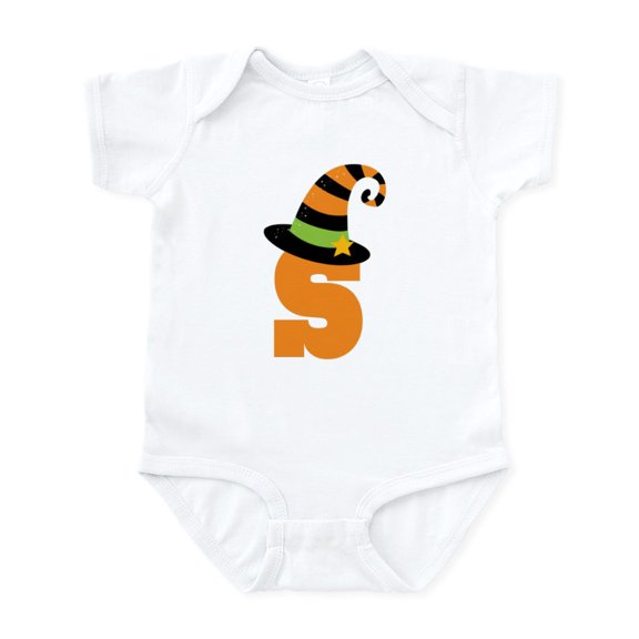 CafePress - Halloween Letter S Witch Monogram Infant Bodysuit - Baby Light Bodysuit, Size Newborn - 24 Months