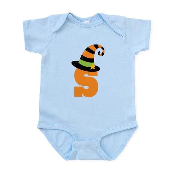 CafePress - Halloween Letter S Witch Monogram Infant Bodysuit - Baby Light Bodysuit, Size Newborn - 24 Months