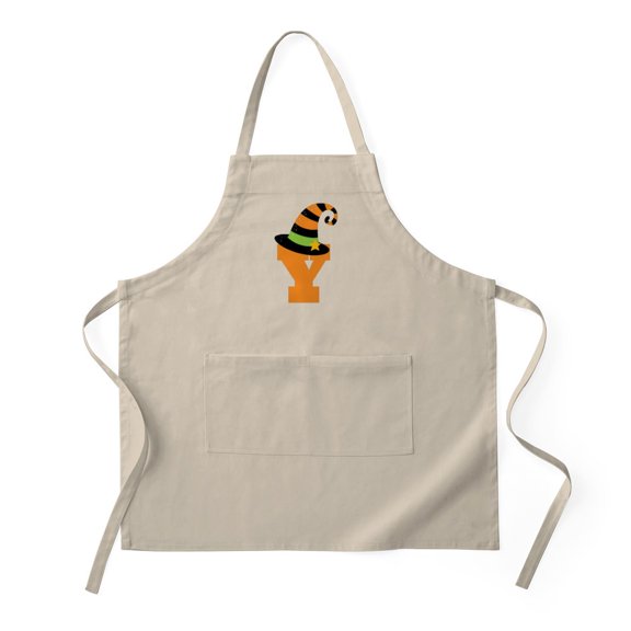 CafePress - Halloween Letter Y Witch Monogram - Kitchen Apron with Pockets, Grilling Apron, Baking Apron