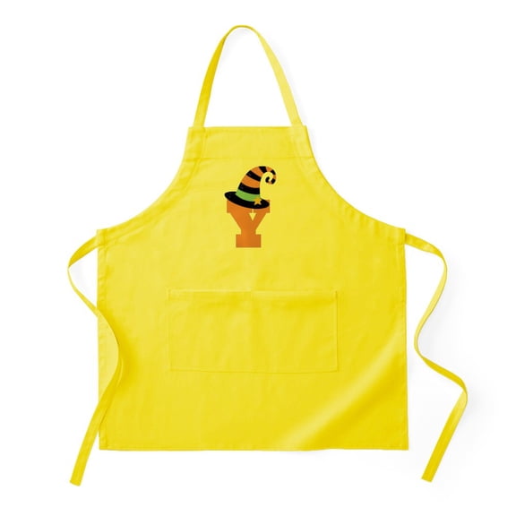 CafePress - Halloween Letter Y Witch Monogram - Kitchen Apron with Pockets, Grilling Apron, Baking Apron