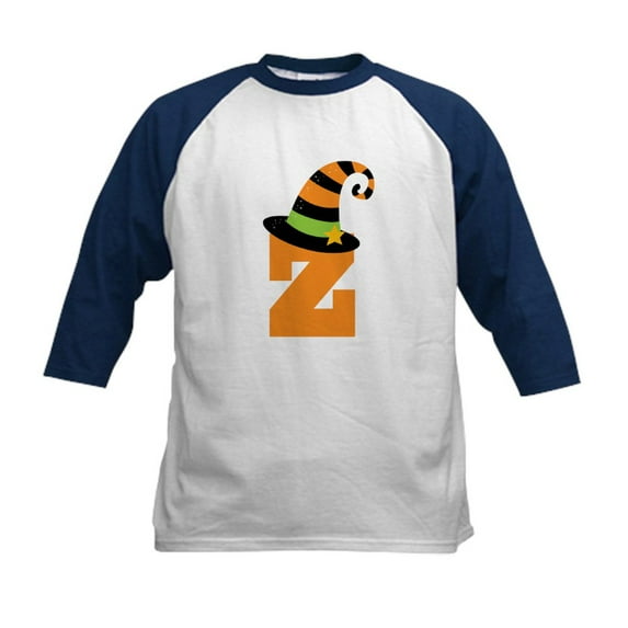 CafePress - Halloween Letter Z Witch Monogram Kids Baseball Je - Kids Cotton Baseball Jersey, 3/4 Sleeve Shirt
