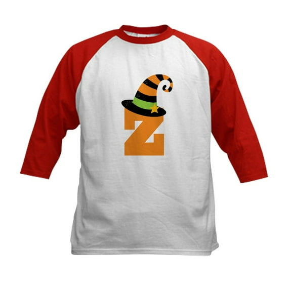 CafePress - Halloween Letter Z Witch Monogram Kids Baseball Je - Kids Cotton Baseball Jersey, 3/4 Sleeve Shirt