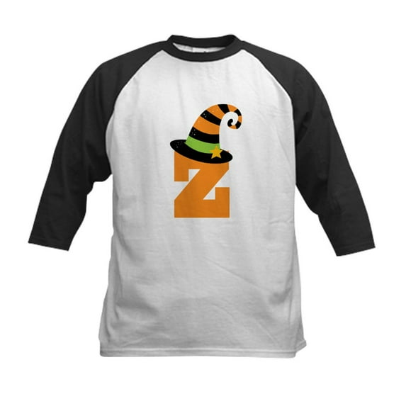 CafePress - Halloween Letter Z Witch Monogram Kids Baseball Je - Kids Cotton Baseball Jersey, 3/4 Sleeve Shirt