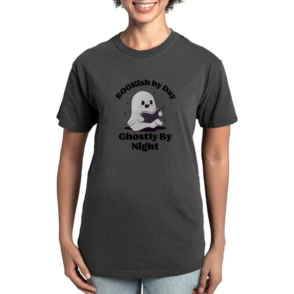 CafePress - Halloween Librarian Bookish By Day Ghost T Shirt - Womens Comfort Colors® Shirt