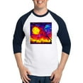thumbnail image 1 of CafePress - Halloween Modern Abstract Oil Painting - Cotton Baseball Jersey, 3/4 Raglan Sleeve Shirt, 1 of 4