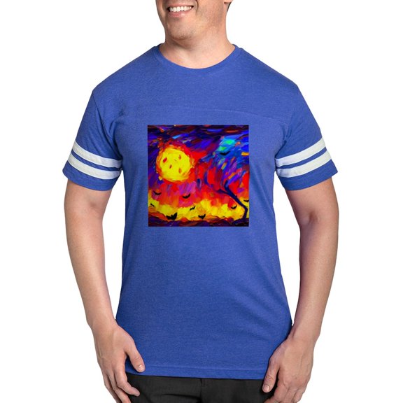CafePress - Halloween Modern Abstract Oil Painting Men's Football T Shirt - Mens Football Shirt