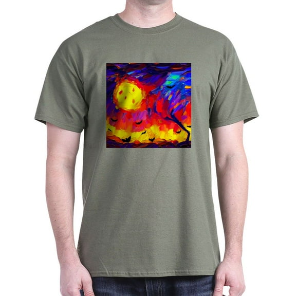 CafePress - Halloween Modern Abstract Oil Painting Men's Value T Shirt - Men's Classic Graphic Cotton T-Shirt