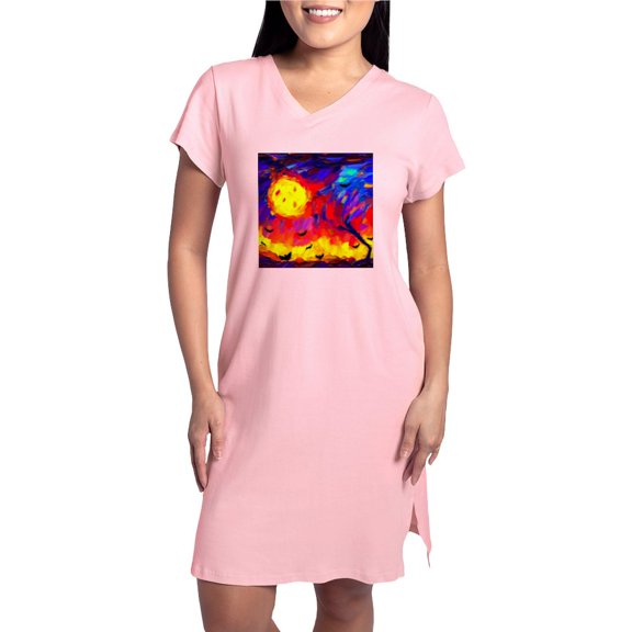 CafePress - Halloween Modern Abstract Oil Painting - Women's Nightshirt