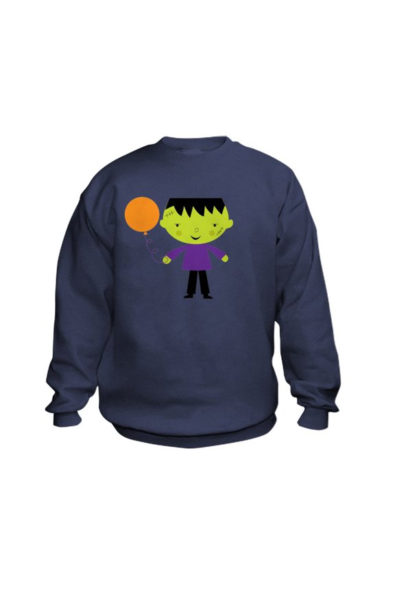 - Halloween Monster Cute Kids Sweatshirt - Kids Sweatshirt, Youth Crew Neck Sweatshirt