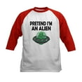 thumbnail image 1 of CafePress - Halloween Pretend Im An Alien Baseball Jersey - Kids Cotton Baseball Jersey, 3/4 Sleeve Shirt, 1 of 4