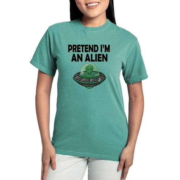 CafePress - Halloween Pretend Im An Alien T Shirt - Womens Comfort Colors® Shirt