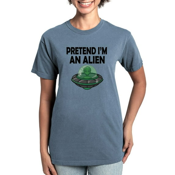 CafePress - Halloween Pretend Im An Alien T Shirt - Womens Comfort Colors® Shirt