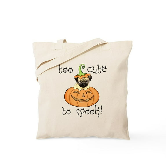 CafePress - Halloween Pug Tote Bag - Unisex Canvas Tote Bag, Beige, 1-Piece