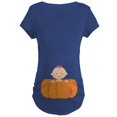 thumbnail image 1 of CafePress - Halloween Pumpkin Baby Pregnancy T Shirt - Maternity Dark T-Shirt, 1 of 4
