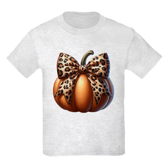 CafePress - Halloween Pumpkin Bow Kids T Shirt - Light Classic Kids Graphic, Short Sleeve T-Shirt, Sizes XS-XL