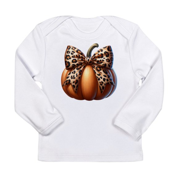CafePress - Halloween Pumpkin Bow Long Sleeve Infant T Shirt - Long Sleeve Infant T-Shirt