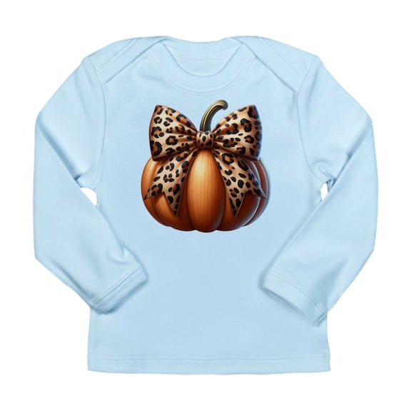 CafePress - Halloween Pumpkin Bow Long Sleeve Infant T Shirt - Long Sleeve Infant T-Shirt