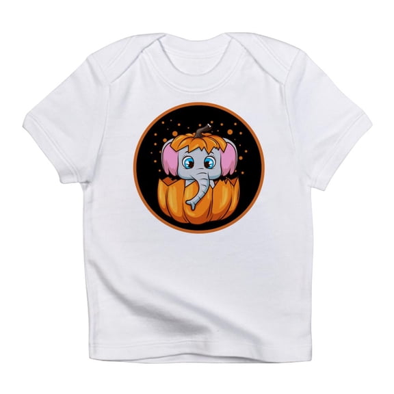 CafePress - Halloween Pumpkin Elephant T Shirt - Infant T-Shirt