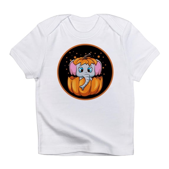 CafePress - Halloween Pumpkin Elephant T Shirt - Infant T-Shirt