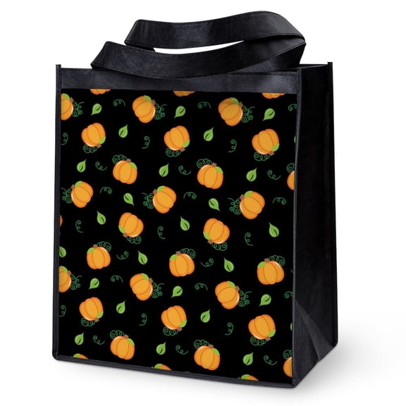 CafePress - Halloween Pumpkin Pattern - 12"x 13", 100% Recycled, Reusable Grocery Bag