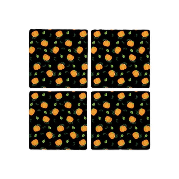 CafePress - Halloween Pumpkin Pattern - Tile Coaster, Drink Coaster Set of 4