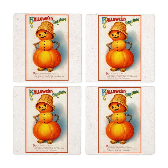 CafePress - Halloween Pumpkins - Tile Coaster, Drink Coaster Set of 4