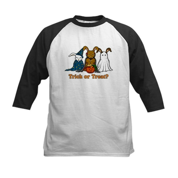 CafePress - Halloween Rabbits Kids Baseball Jersey - Kids Cotton Baseball Jersey, 3/4 Sleeve Shirt