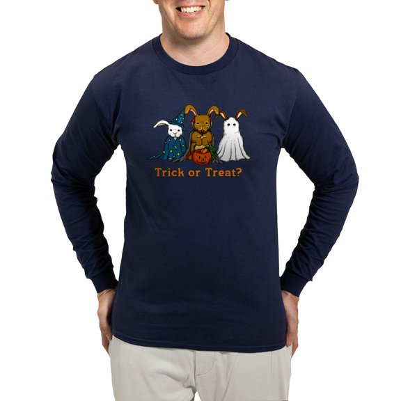 CafePress - Halloween Rabbits Long Sleeve Dark T Shirt - Long Sleeve Dark T-Shirt