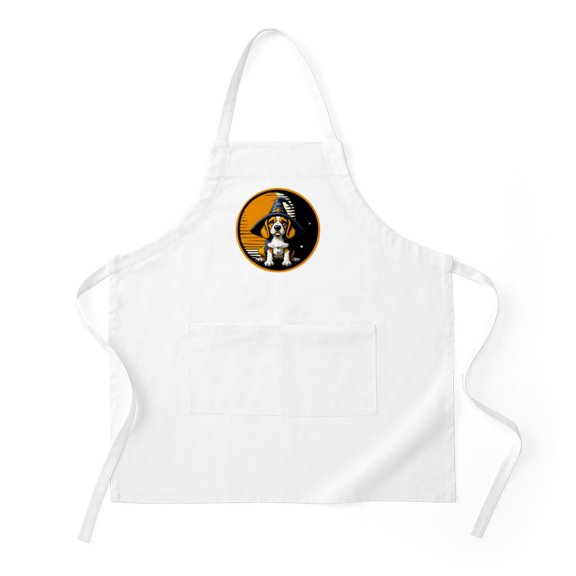 CafePress - Halloween Retro Beagle Witch - Kitchen Apron with Pockets, Grilling Apron, Baking Apron
