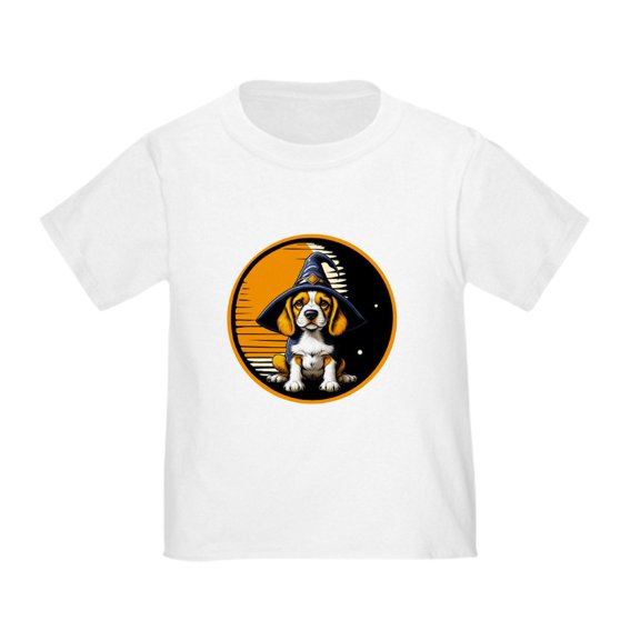 CafePress - Halloween Retro Beagle Witch T Shirt - Cute Toddler T-Shirt, 100% Cotton