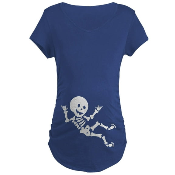 CafePress - Halloween Skeleton Maternity Dark T Shirt - Maternity Dark T-Shirt