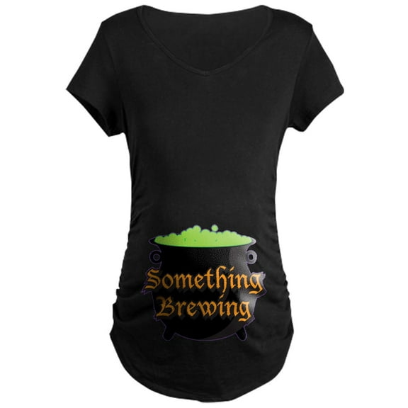 CafePress - Halloween Something Brewing Maternity Dark T Shirt - Maternity Dark T-Shirt